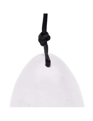 Large White Quartz Yoni Egg with Hole