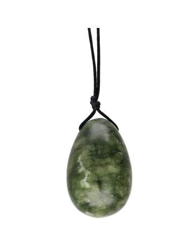 Grand oeuf de yoni en jade avec trou