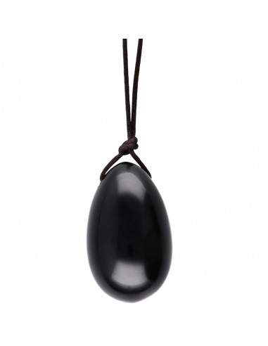 Medium Obsidian Yoni Egg with Hole