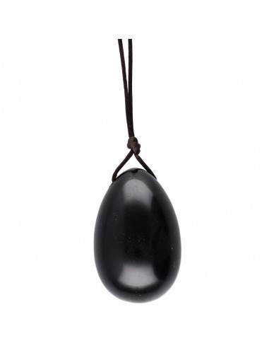 Grande ovo yoni obsidiano com buraco