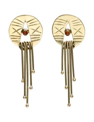Pendientes de Bronce con Mineral...
