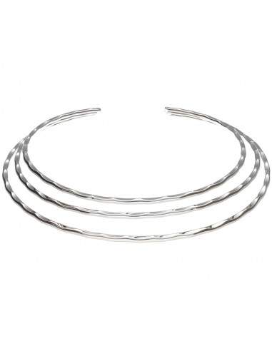Rigid Silver Plated Necklace -2-