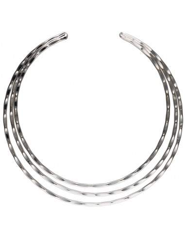 Rigid Silver Plated Necklace -2-