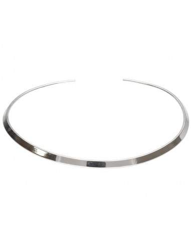 Collier rigide plaqué argent -3-