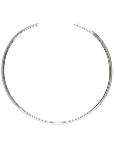 Collier rigide plaqué argent -3-