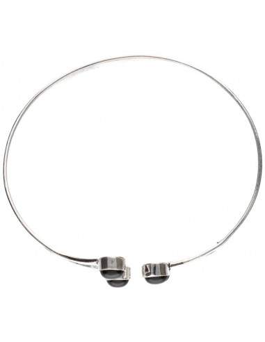 Bracelet minéral plaqué argent -B33-