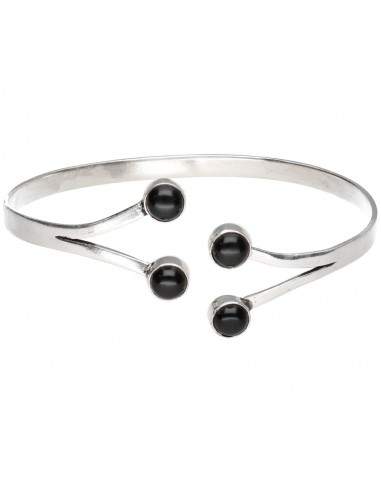 Bracelet minéral plaqué argent -B33-