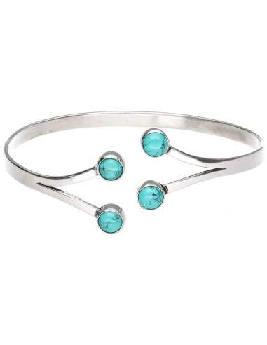 Pulseira mineral com banho de prata...