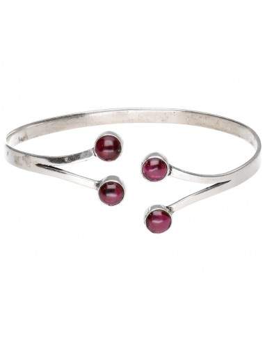 Silver Plated Bracelet with Mineral...