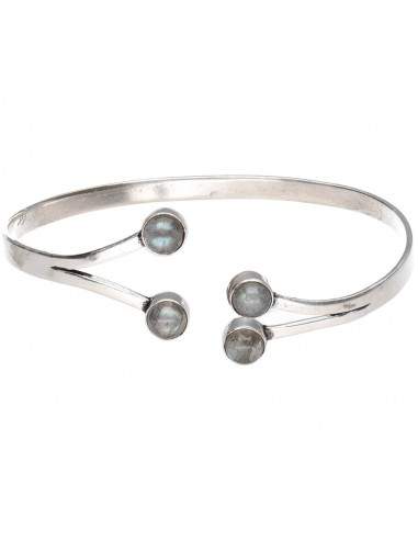 Bracelet minéral plaqué argent -B33-