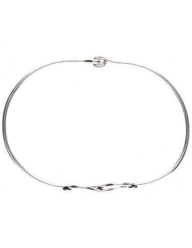 Pulseira banhada a prata com minerais...