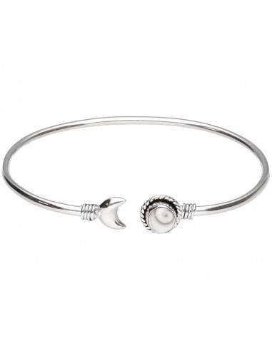 Silver Plated Bracelet with Mineral...