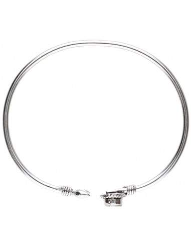 Pulseira banhada a prata com minerais