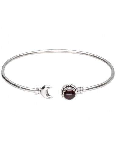 Bracelet minéral plaqué argent -B39-