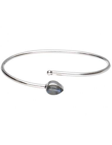 Pulseira banhada a prata com minerais...