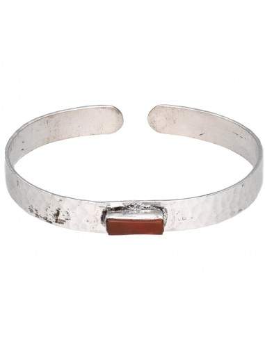Bracelet minéral plaqué argent -B41-