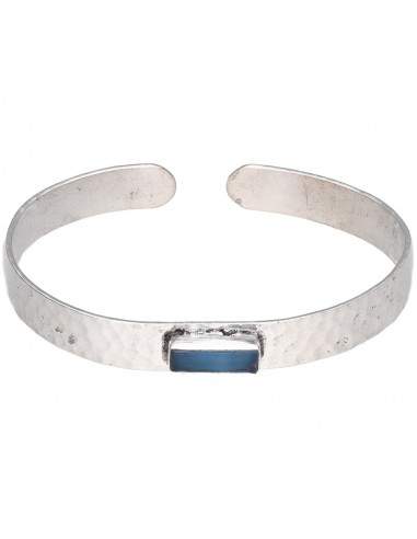 Bracelet minéral plaqué argent -B41-