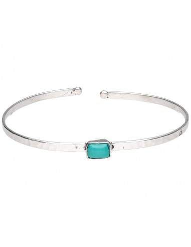 Bracelet minéral plaqué argent -B42-