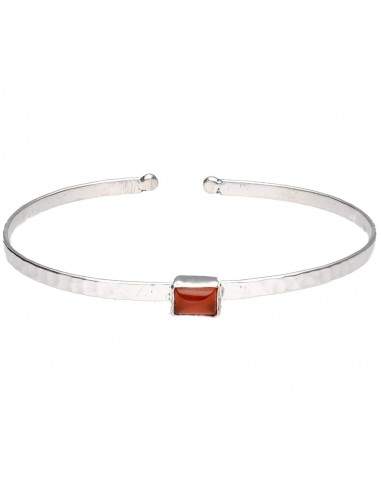 Bracelet minéral plaqué argent -B42-