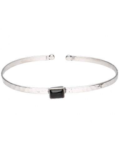 Bracelet minéral plaqué argent -B42-
