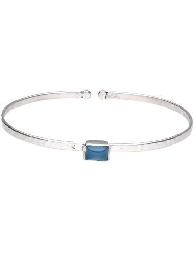 Bracelet minéral plaqué argent -B42-