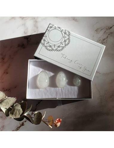 White Quartz Yoni Eggs Pack