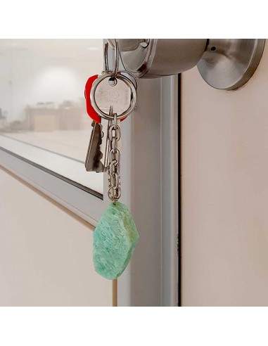 Rough Amazonite Key Ring