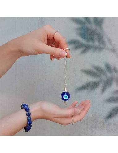 Pendule œil turc plaqué argent (MER10)