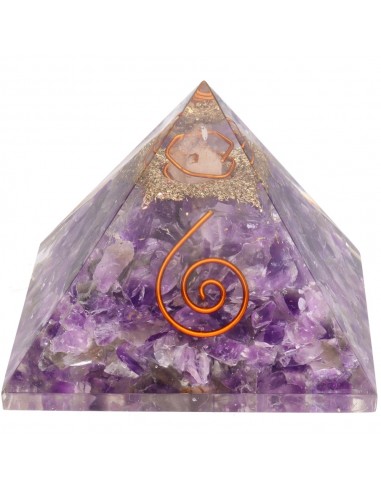 Pyramide d'améthyste en résine avec...