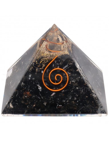 Shungite Resin Pyramid with Spiral 5x5cm