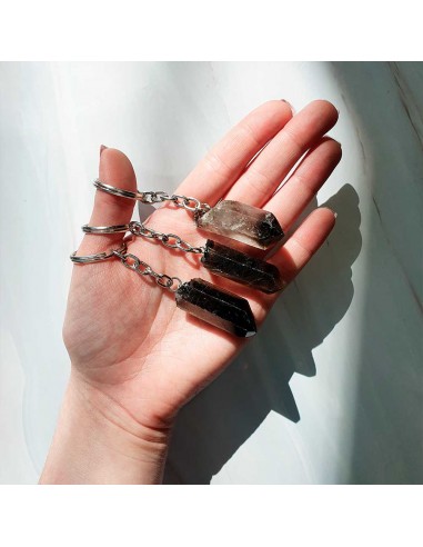 Rough Smoky Quartz Key Chain