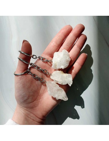 Quartz Druse Key Ring