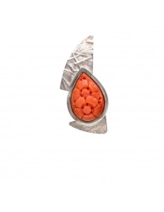 Pendentif corail en argent...