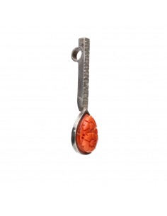 Pendentif corail en argent... 2