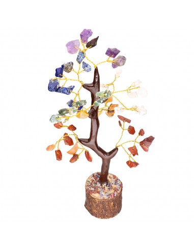 Arbre minéral avec base en bois Medium
