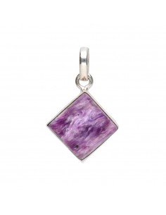 Pendentif Charoite Cube -...