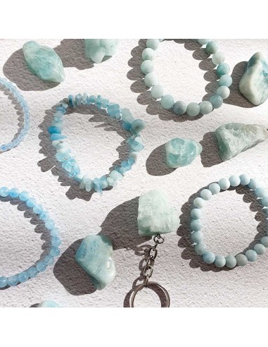 Rough Aquamarine Key Ring