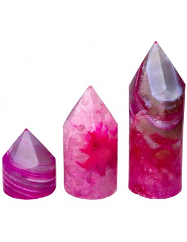 Agate rose teintée Cylindre...