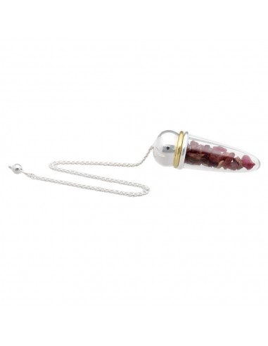 Ruby Drop Pendulum with Resin and...