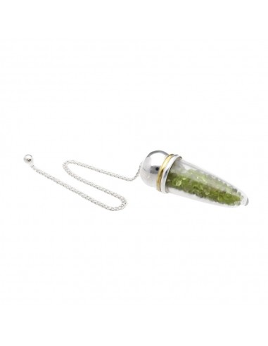 Peridot Drop Pendulum with Resin and...