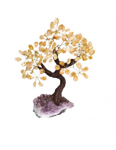 Medium Citrine Tree with Amethyst...