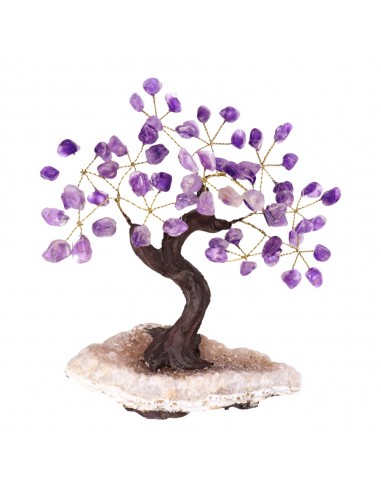 Petit arbre en améthyste avec base en...