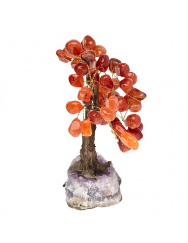 Petit arbre en cornaline avec base en...