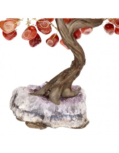 Petit arbre en cornaline avec base en...