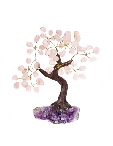 Small Rose Quartz Tree with Amethyst...