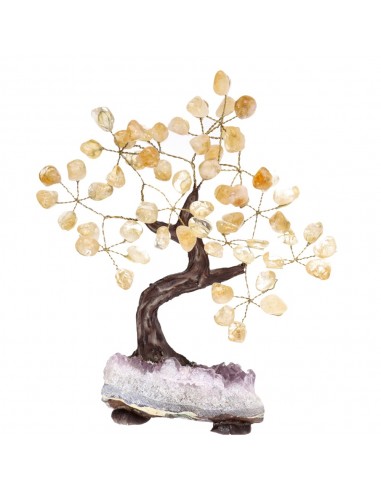 Petit arbre en citrine avec base en...
