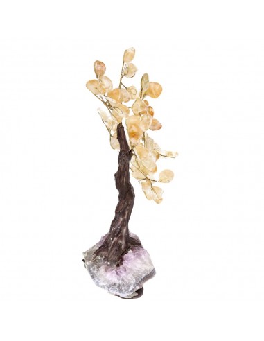 Petit arbre en citrine avec base en...