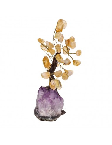 Mini arbre en citrine avec base en...