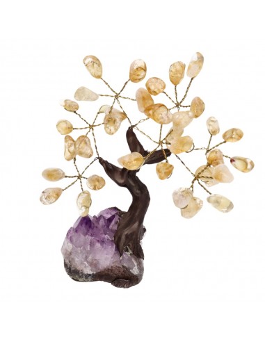 Mini Citrine Tree with Amethyst Druse...