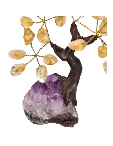 Mini arbre en citrine avec base en...